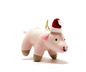 Pig with Xmas hat